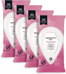 Summer's Eve Simply Sensitive Daily Gentle Feminine Wipes, Removes Odor, pH bala - Picture 1 of 7