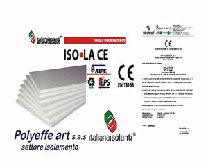 20 PANNELLI IN POLISTIROLO ISOLAMENTO TERMICO DENSITA' 25 KG MC 100 x 50 x 1 CM - Foto 1 di 1