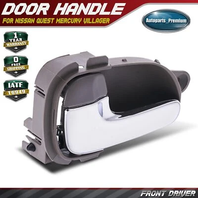 Front LH Interior Door Handle w/ lock button for Nissan Quest Mercury Villager - Image 1 of 4