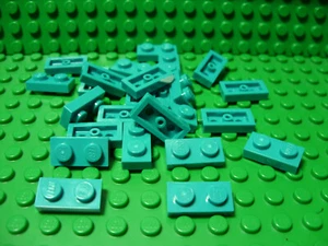 ** 25 Karat Lot ** Lego NEU dunkeltürkis 1 x 2 Platte Stücke Lot von 25 - Bild 1 von 1