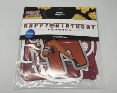 Баннер Naruto Shippuden С ДНЕМ РОЖДЕНИЯ Новый для Вечеринки Настраиваемый 10,7 Футов и 6 Футов Длиной - Изображение 1 из 4