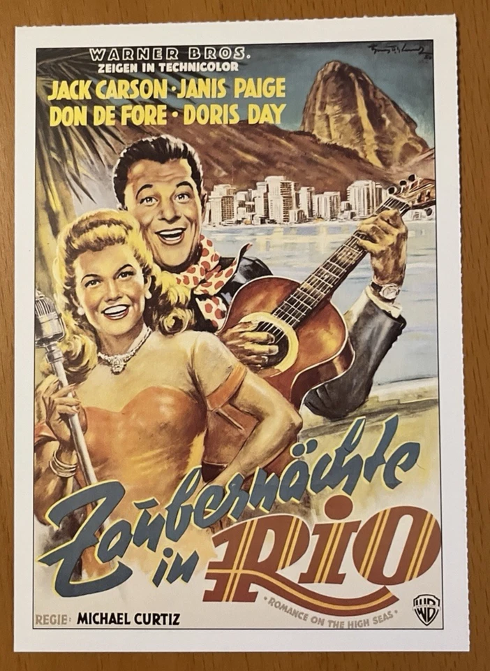 Zaubernächte In Rio - Filmkarte Filmplakatkarte Cinema- Doris Day Michael Curtiz - Bild 1 von 1