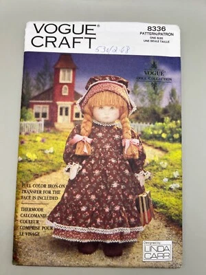 Vogue Craft 8336 Early American Doll Pattern Linda Carr 18” w/ Outfit Transfer - Image 1 of 4