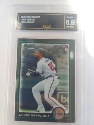2010 年 Bowman Chrome Jason Heyward 新秀 #BDP40 亚特兰大勇士队 RC GMA 8.5 — 第 1/4 张图片
