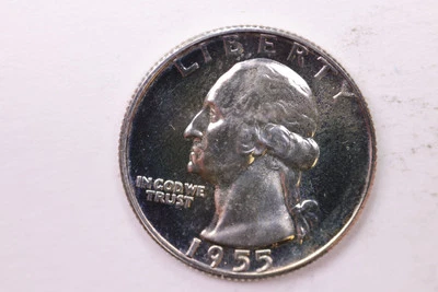 1955 Proof Washington Silver Quarter, Affordable Uncirculated COIN.,  #0353600 - Image 1 of 2