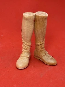 Piedi legno uomo scarpa restauro pastori 4 cm suola figura presepe Napoletano - Foto 1 di 8