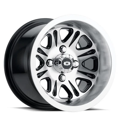 12x8 -10.2 Vision 547 Spirit 4x156 Gloss Black Mirror Machined Wheels (Set of 4) - Image 1 of 2