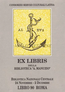 BIBLIOTECA "A. MANUZIO" - Ex Libris, Libro 90, Biblioteca Centrale, Cartolina - Picture 1 of 2