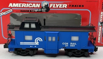 American Flyer S Gauge 48710 Conrail Bay Window Caboose in OB - Illuminated 1995 - Image 1 of 4