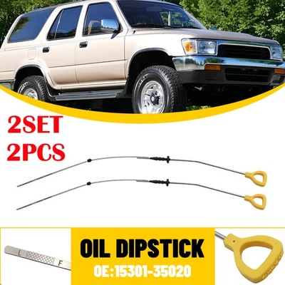 Varilla de medición de nivel de medidor de aceite 2 piezas para Toyota 4Runner/Pickup/Celica EE 1984-1995 Foto 1 de 4