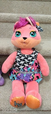 Build A Bear Kitty Cat 16 Plush Pink Red With Dress Stuffed - Image 1 of 4