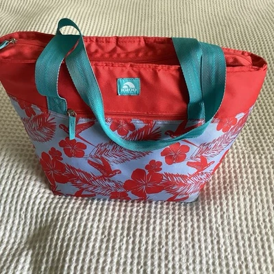 Bolsa térmica isolada macia IGLOO - Mercearia/praia/piquenique (vermelho e turquesa) GRANDE  - Imagem 1 de 4