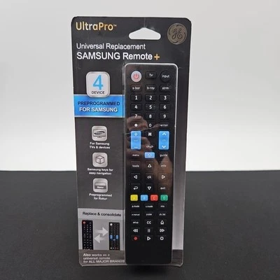 GE Ultra Pro Universal 4 Device Replacement TV Remote Samsung Preprogrammed - Image 1 of 2