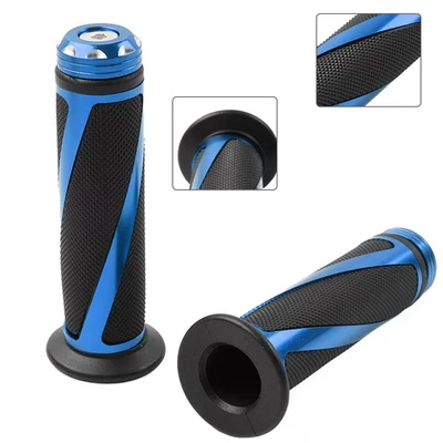 Blue 7/8" Hand Grips Handle Bar Rubber Gel For Yamaha MX ATV Pit Dirt Bike - Image 1 of 4