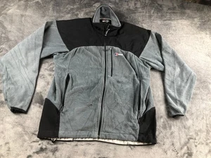 Berghaus Extreme Fleece Jacket Men's M Grey Black Zip Pockets Outdoor Hiking - Afbeelding 1 van 7