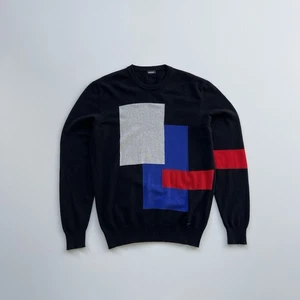 Diesel Logo Cashmere/Wool Sweater Jumper Black Men’s Size L Casual - Picture 1 of 10