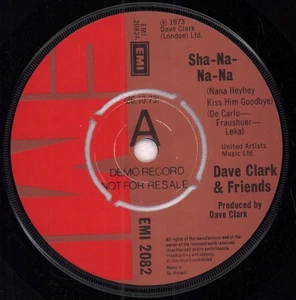 Dave Clark and Friends Sha Na Na Na 7" vinyl UK Emi 1973 demo 4 prong label - Picture 1 of 2