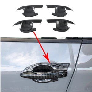 Door Handle Bowl Cover Molding Trim For Nissan Rogue 2021-2024 Carbon Fiber - Picture 1 of 7