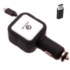 For Galaxy S20/S21/S23/FE 4.8Amp Retractable Car Charger 2-Port USB USB-C