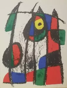 Joan Miro "Abstract Fish" Original Color Lithograph Art Surreal 1973 Modern Art - Picture 1 of 5