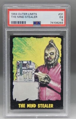 1964 vintage Topps OUTER LIMITS trading card #31 the MIND STEALER psa 5 Rare! - Image 1 of 3