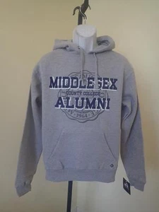 New - Middlesex County College Alumni Adult Mens Size XSmall XS Gray Hoodie - Picture 1 of 9