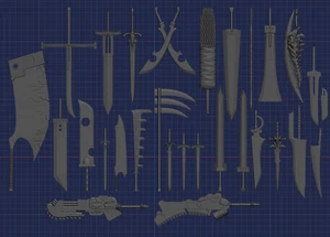 Anime & Video Game Weapon Collection - 1:18th, 1:12th Scales - Picture 1 of 59