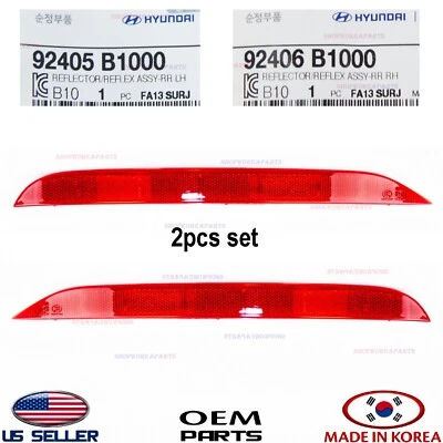 Juego de reflector de parachoques trasero izquierdo + derecho genuino OEM 2015-2020 Genesis Sedán G80 Foto 1 de 4