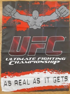 UFC As Real As It Gets MMA 旗帜墙横幅 36x27 终极格斗冠军 — 第 1/2 张图片