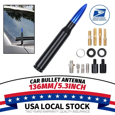 Mástil de antena azul negro estilo bala de 5,3" para Ford F-350 Super Duty 2009-2019 Foto 1 de 4