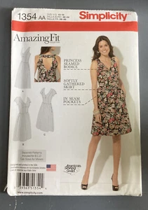 Vestido sin cortar Simplicity 1354 Misses patrón de costura talla 10-18 - Imagen 1 de 2