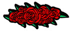 Grateful Dead Roses Embroidered Rock Iron On Patch