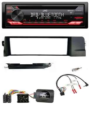 JVC CD DAB USB Bluetooth Lenkrad Autoradio für BMW 3er E46 98-07 Profi Rundpin - Bild 1 von 4