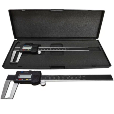 Digital 6" Outside Groove Vernier Caliper Ruler Micrometer Gauge Indicator - Image 1 of 2