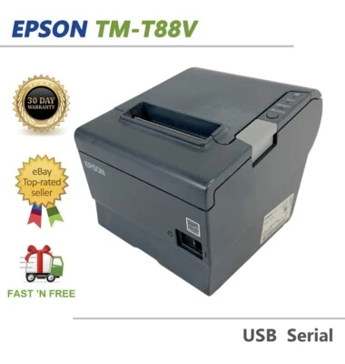Epson TM-T88V M244A POS Compact Thermal Receipt Printer USB Serial AC Adapter - Image 1 of 4