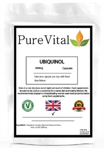 Ubiquinol 200mg Capsules – Powerful Antioxidant&Heart Health Support | PureVital - Picture 1 of 2