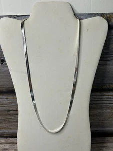 Vintage Sterling Silver 6.35MM/¼" Wide Twisted Flat Rope Chain Necklace 24" - Picture 1 of 6