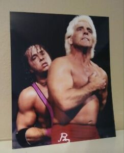 Bret Hitman Hart vs Ric Flair 8" x  10" Promo photo, WWE, WWF