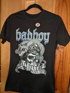 Bad Boy Brand Tshirt New Without Tags Size Small Snake Skull Biker Helmet Black - Picture 1 of 5
