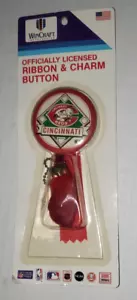 Cincinnati Reds Button, Ribbon and Lucky Charm Wincraft - Picture 1 of 7