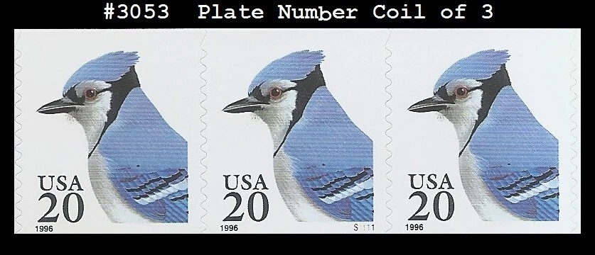 USA4 #3053 MNH PNC3 Pl #S1111 Blue Jay s/a - Image 1 of 1