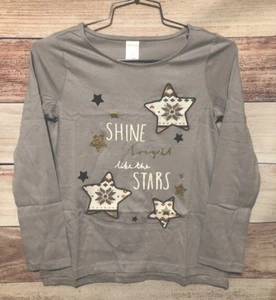 Gymboree Girls Shirt Sizes 4,6,7,8 Gray Long Sleeves Shine Like Stars NWT LBB76 - Picture 1 of 5