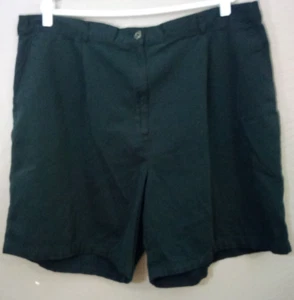 LL Bean shorts women 24W Washed Chino Bermuda Black  favorite fit Hiking Wear - Picture 1 of 6