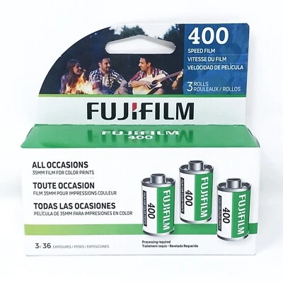3 Pack Fujifilm 400 Color Negative 35mm Film, 36 Exposure - Image 1 of 3
