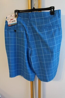 Shorts masculino Grand Slam Performance tamanho 36 novo com etiquetas xadrez índigo 360 - Imagem 1 de 4