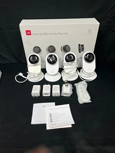 YI Home 2k PRO White Night Vision Indoor Security Camera 4 Pack - Picture 1 of 12