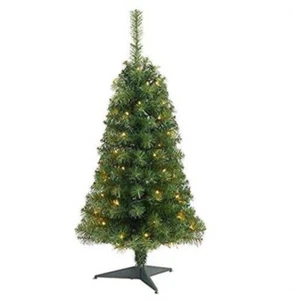 Nearly Natural 3ft. Green Artificial Christmas Tree with 50 LED Lights and - Picture 1 of 2