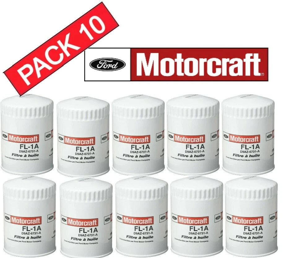 For FORD F150 F250 F350 Motorcraft Oil Filter FL1A D9AZ-6731-A Replacement 10PCS - Image 1 of 4