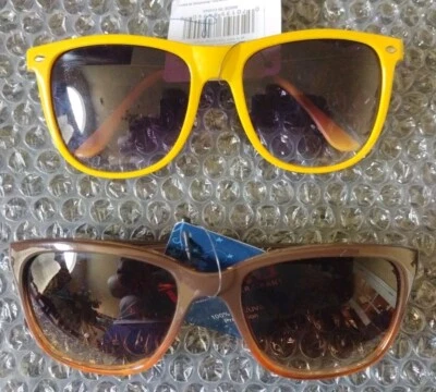 LOTE DE 2 GAFAS DE SOL 100% UVA/UVA REDONDAS OVERSIZE  Foto 1 de 4