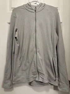 Lululemon Light Grey Gray Surge Warm Full Zip Hoodie Jacket Men's Medium - Picture 1 of 6